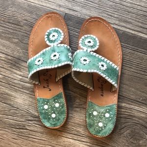 Jack Rogers 1960 Green Sandals Size 6.5